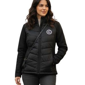 Port Authority black long sleeve soft shell jacket size M